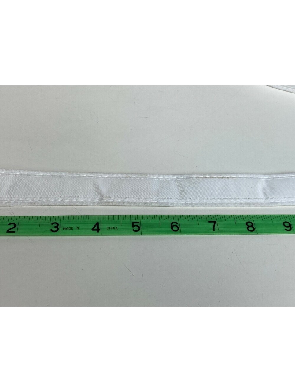 Unbranded White Vinyl and Cotton-Like Trim Ribbon, 2 Yards, New with Tags